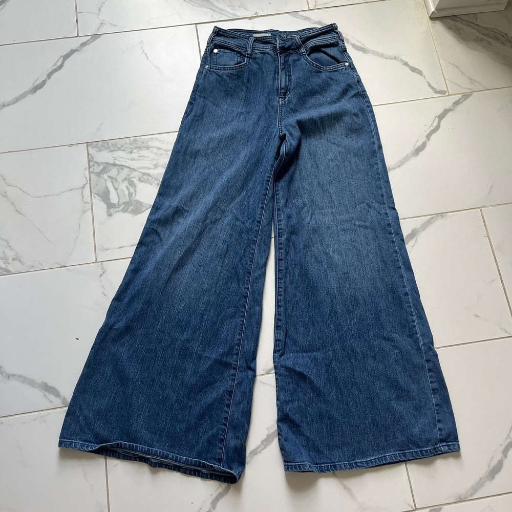Anthropologie Pilcro Wide Leg Plazzo Jeans Sz 26